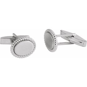 Sterling Silver Ribbon Cufflinks